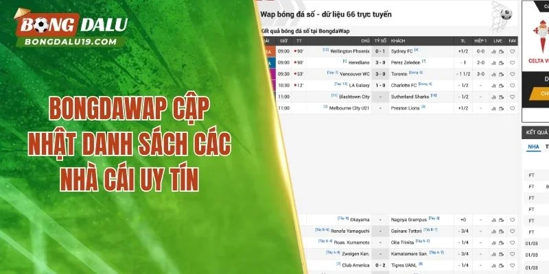 Bongdawap cập nhật danh sách các nhà cái uy tín